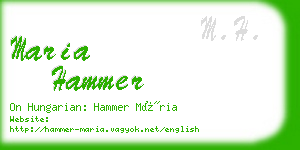 maria hammer business card